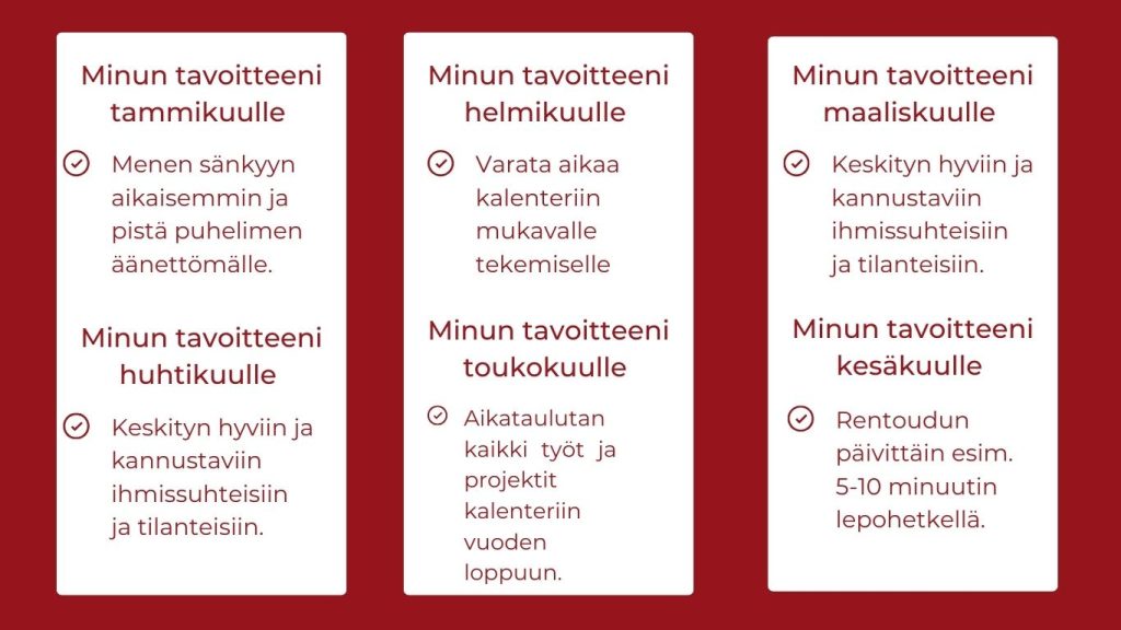 Voimavarat lisäävät innostusta ja mielekkyyttä. Ne antavat tukea, voimaa ja puhtia tekemiseen. 